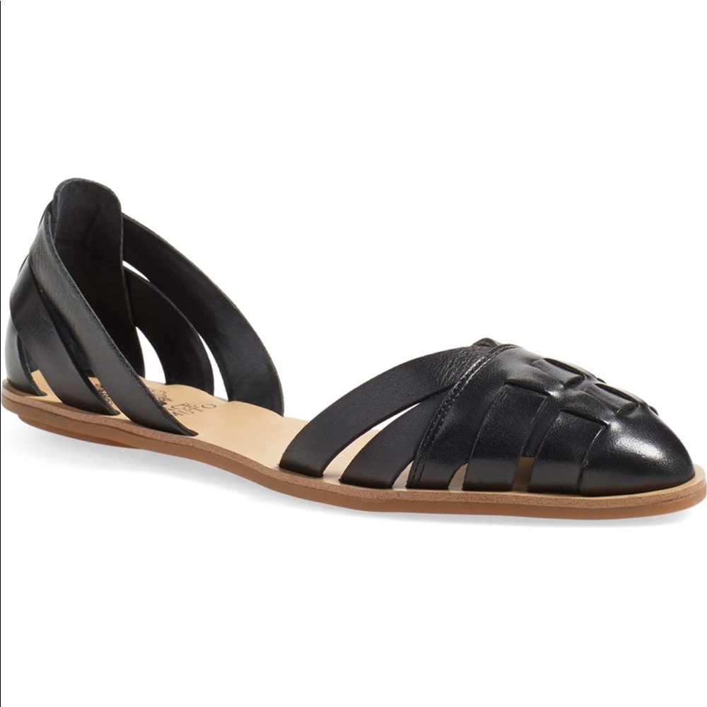 🌟Vince Camuto Reta D’Orsay black leather flats 9
